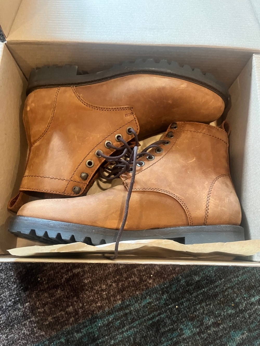 Patina London Boot Leather Lace-Up